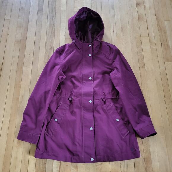 Joules Waterproof Parka Jacket Size S 4 Purple Plum Coat Hooded Outdoor Winter